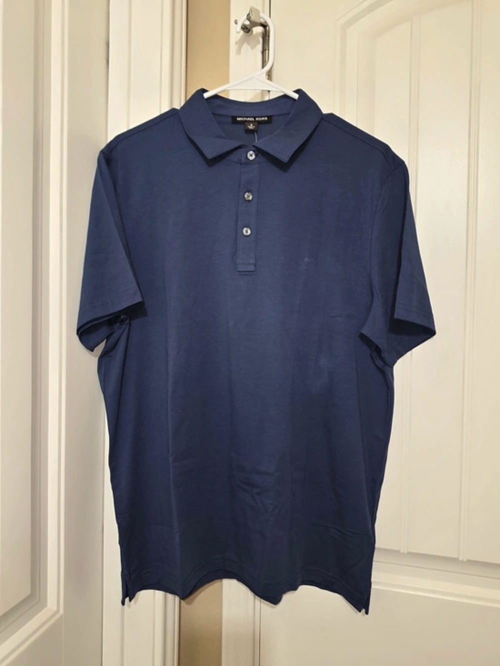 Michael Kors Men's Polo Shirt in Navy Blue Size Medium NWT